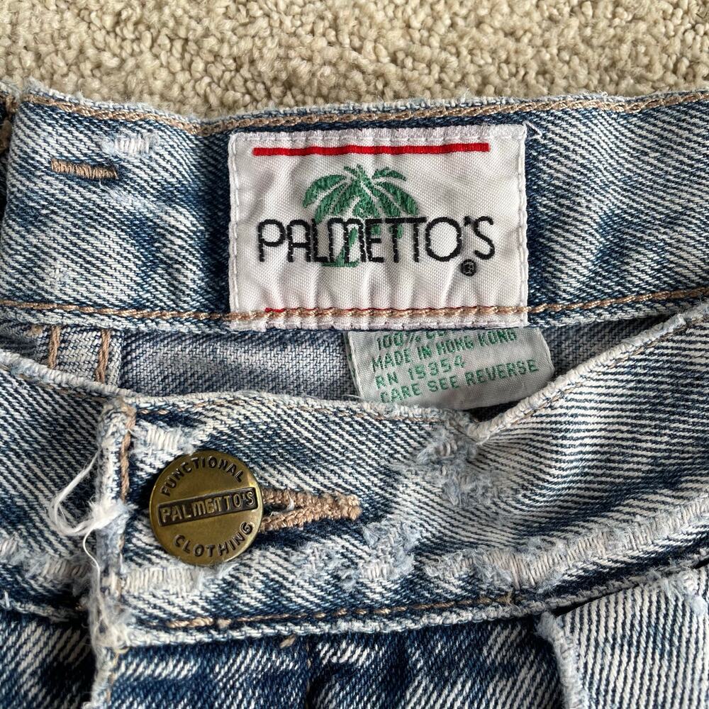 🔥VTG Palmetto’s Acid Wash Tapered Leg High Waist Crease Mom’s Jeans Waist 28” - Picture 9 of 16